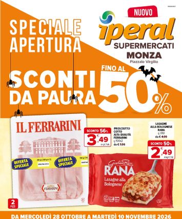 Volantino Iperal - Iperal - Monza valido dal 28/10 al 10/11 - pagina 1