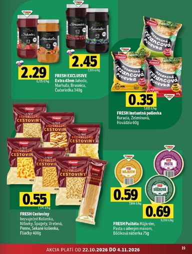 Leták FRESH - Fresh - Stredné a západné Slovensko od 22.10. do 04.11. - strana 19