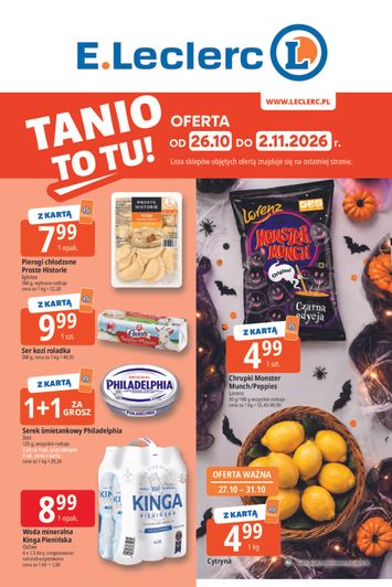 Gazetka E.Leclerc - E.Leclerc - Tanio To Tu od 26.10. do 02.11. - strona 1