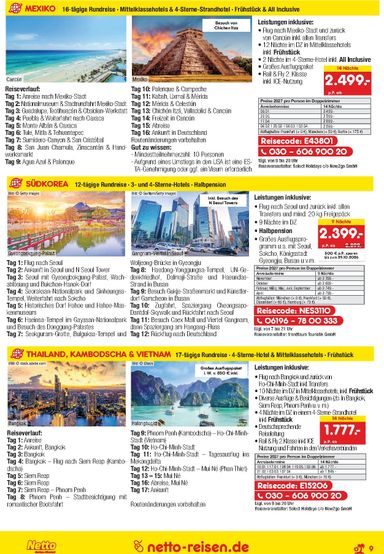 Prospekt Netto - Netto Marken Discount - Reisen gültig ab 01.10. bis 31.10. - seite 9