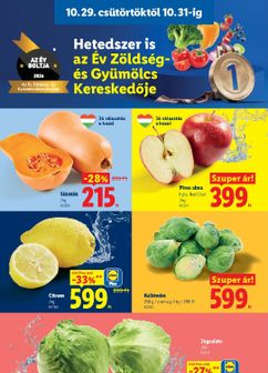 Lidl akciós újság, érvényes csütörtöktől 10.29.