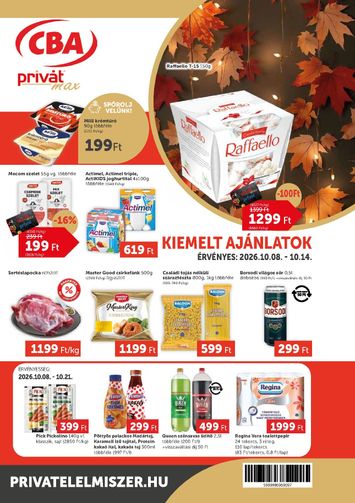 Akciós újság Privát Élelmiszer - Privát Max érvényes 10.08.-tól 10.14.-ig - 1 oldal