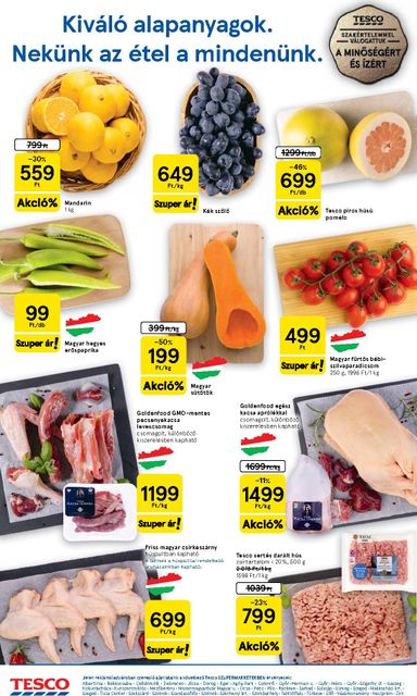 Akciós újság Tesco - Tesco szupermarket érvényes 10.29.-tól 11.04.-ig - 2 oldal