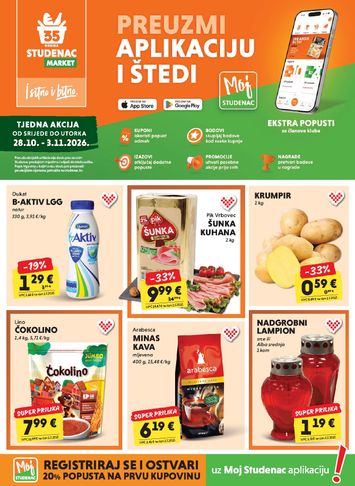 Katalog Studenac - Studenac market vrijedi od 28.10. do 03.11. - stranica 1