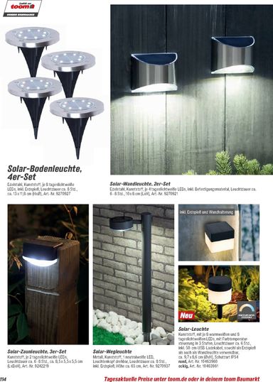 Prospekt toom - Toom - Gartenmöbel & Solar-Leuchten gültig ab 01.03. bis 31.12. - seite 114