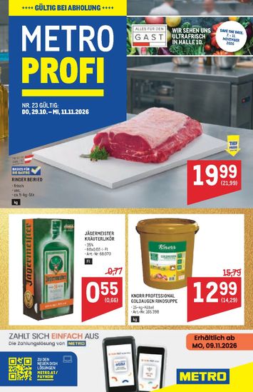 METRO-Flugblatt - Metro - Profi gültig ab 29.10. bis 11.11. - seite 1