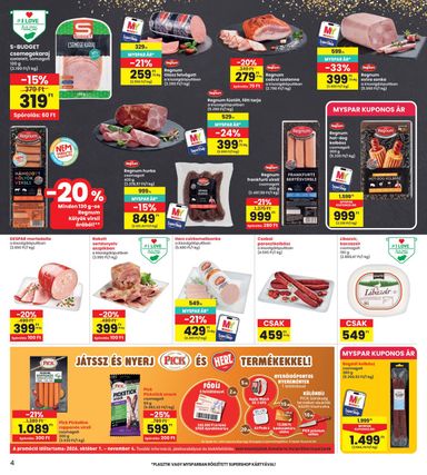 Akciós újság INTERSPAR - INTERSPAR érvényes 10.29.-tól 11.04.-ig - 4 oldal