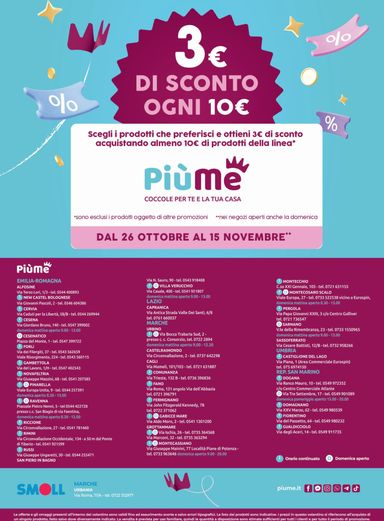 Volantino Piùme - Piùme valido dal 26/10 al 15/11 - pagina 16