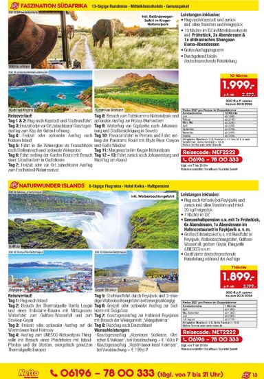 Prospekt Netto - Netto Marken Discount - Reisen gültig ab 15.10. bis 31.10. - seite 13