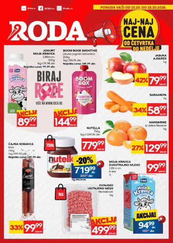 Katalog Roda - Roda - Naj-naj cena od četvrtka do nedelje od 15.10 do 18.10 - strana 1