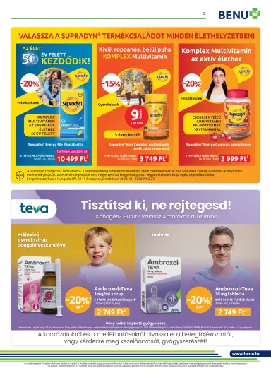 Akciós újság Benu - Benu érvényes 10.01.-tól 10.31.-ig - 9 oldal