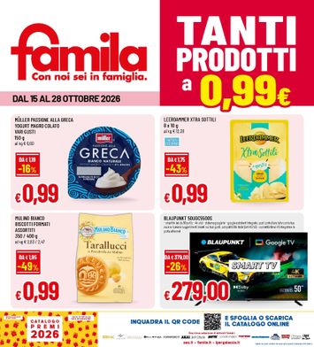 Volantino Famila - Famila valido dal 15/10 al 28/10 - pagina 1