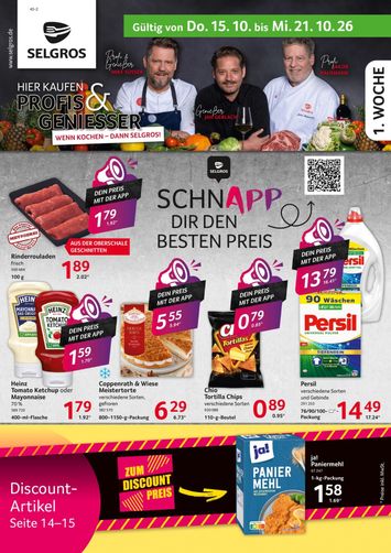 Prospekt Selgros - Selgros - Food gültig ab 15.10. bis 21.10. - seite 1