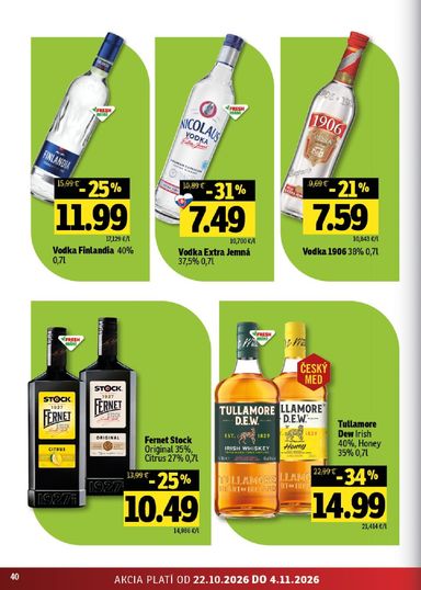 Leták FRESH - Fresh Východné Slovensko od 22.10. do 04.11. - strana 40