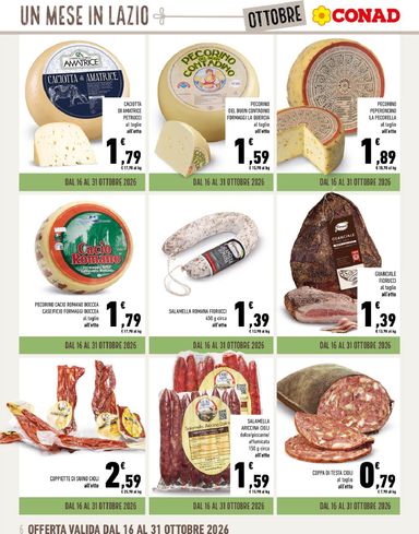 Volantino Conad Superstore - Conad Superstore - Un Mese in Lazio valido dal 01/10 al 31/10 - pagina 6