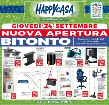Volantino Happy Casa - Happycasa - Bitonto valido dal 24/09 al 11/10 - pagina 1