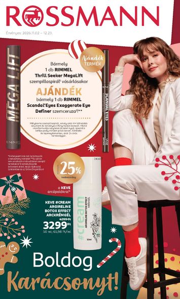 Akciós újság Rossmann - Rossmann - Boldog karácsonyt! érvényes 11.02.-tól 12.23.-ig - 1 oldal