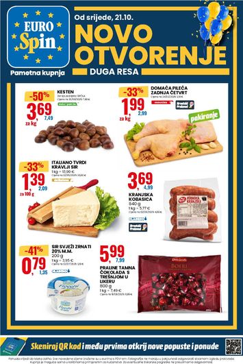 Katalog Eurospin - Eurospin - Novo otvorenje - Duga Resa vrijedi od 21.10. do 27.10. - stranica 1