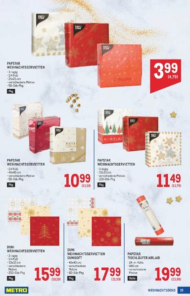 METRO-Flugblatt - Metro - Weihnachtsdeko gültig ab 15.10. bis 24.12. - seite 15