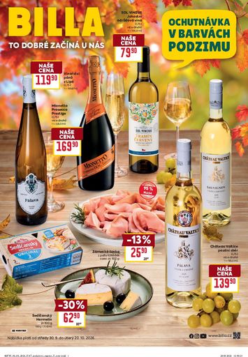Leták Billa - Billa - Katalog: Podzimní nápoje od 30.09. do 20.10. - strana 1