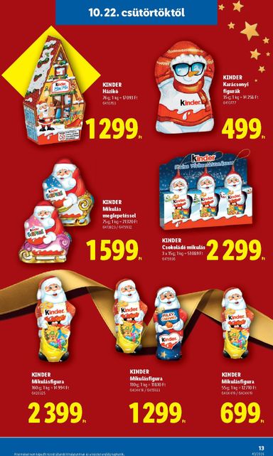 Akciós újság Lidl - Lidl - Favorina érvényes 10.22.-tól 12.24.-ig - 13 oldal