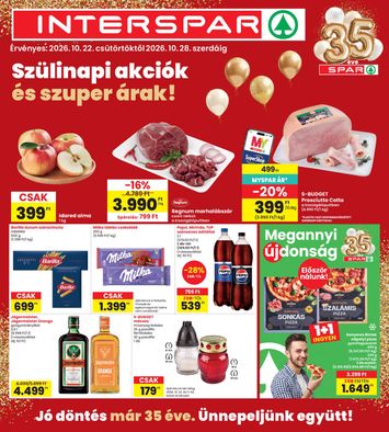Akciós újság INTERSPAR - INTERSPAR érvényes 10.22.-tól 10.28.-ig - 1 oldal