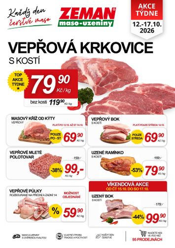 Leták Prodejny Zeman - Prodejny Zeman od 12.10. do 17.10. - strana 1