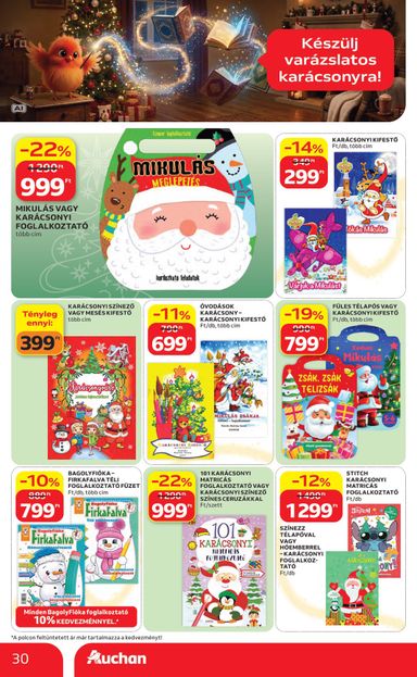 Akciós újság Auchan - Auchan Hipermarket érvényes 10.22.-tól 11.25.-ig - 30 oldal
