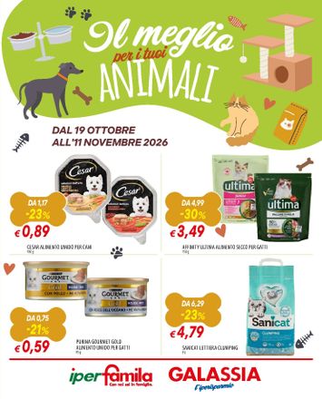 Volantino Galassia - Galassia - Il meglio per i tuoi animali valido dal 19/10 al 11/11 - pagina 1