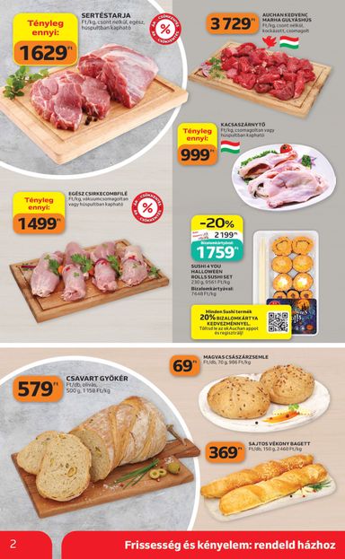 Akciós újság Auchan - Auchan szupermarket érvényes 10.29.-tól 11.04.-ig - 2 oldal