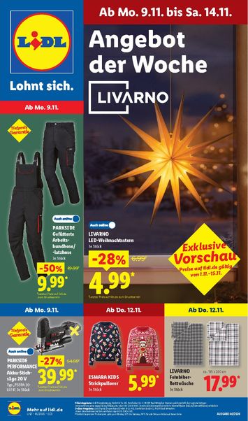 Prospekt Lidl - Lidl - Nonfood gültig ab 09.11. bis 14.11. - seite 1