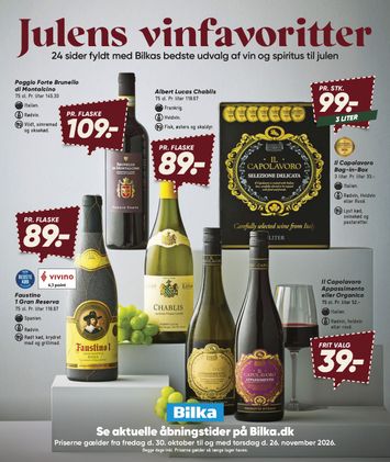 Brochurer Bilka - Bilka - Julens vinfavoritter gyldig fra 30.10. til 26.11. - side 1