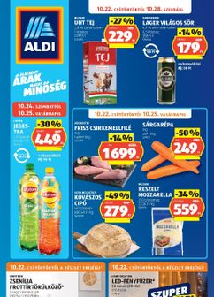 Aldi akciós újság, érvényes csütörtöktől 10.22.