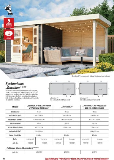 Prospekt toom - Toom - Gartenhäuser & Carports gültig ab 01.03. bis 31.12. - seite 16