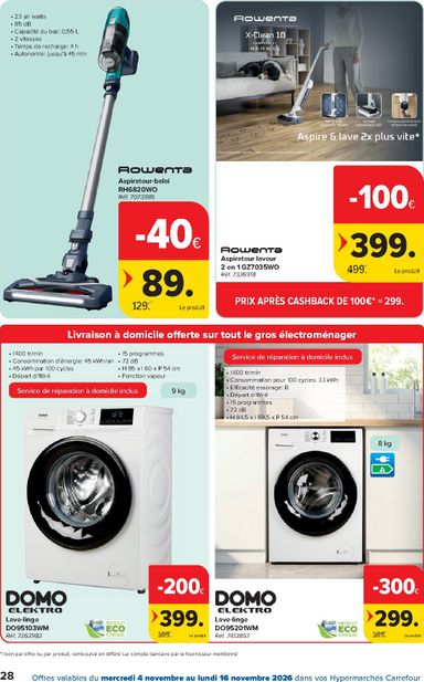 Folder Carrefour - Carrefour Hypermarchés van 04/11 tot 16/11 - side 28