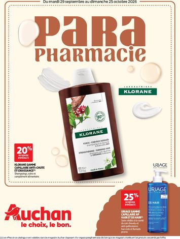 Catalogue Auchan - Auchan - Parapharmacie, beauté - Hypermarché valable dès le 29/09 au 25/10 - page 1