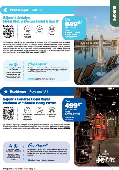 Catalogue Carrefour Market - Carrefour Market - Voyages valable dès le 22/01 au 31/12 - page 21