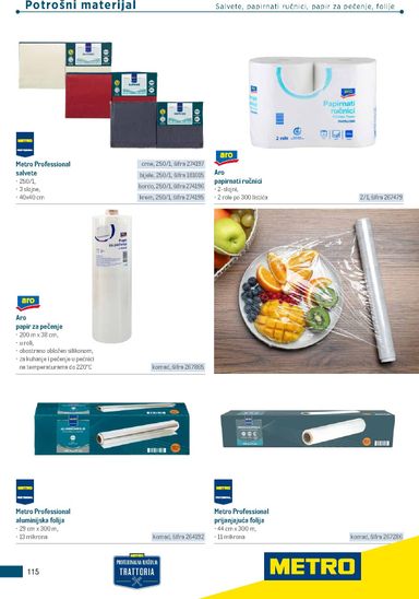 Katalog Metro - Metro - Poslovna rješenja - Trattoria vrijedi od 04.03. do 31.12. - stranica 115
