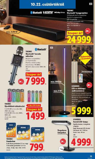 Akciós újság Lidl - Lidl - Nonfood érvényes 10.22.-tól 10.28.-ig - 13 oldal