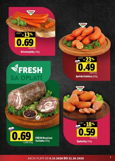 Leták FRESH - Fresh - Stredné a západné Slovensko od 08.10. do 21.10. - strana 7