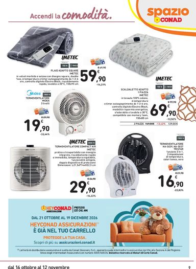 Volantino Spazio Conad - Spazio Conad - Speciale Casa Calda valido dal 16/10 al 12/11 - pagina 9