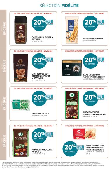 Catalogue Super U - Super U - Ma sélection Carte U valable dès le 05/10 au 01/11 - page 20