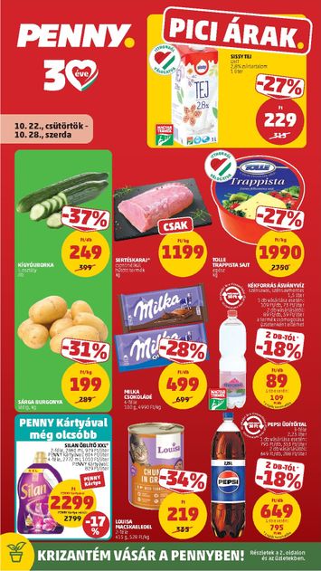 Akciós újság PENNY - PENNY érvényes 10.22.-tól 10.28.-ig - 1 oldal