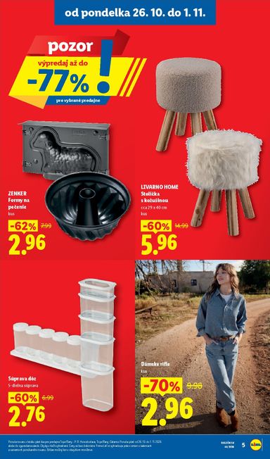 Leták Lidl - Lidl - Ešte viac extra akcií od 26.10. do 01.11. - strana 5
