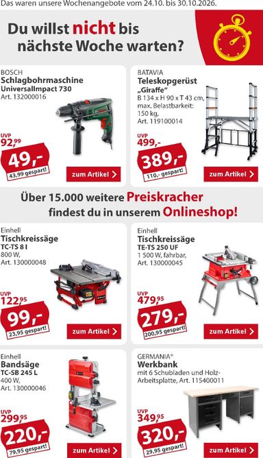 Prospekt Sonderpreis Baumarkt - Sonderpreis Baumarkt gültig ab 24.10. bis 30.10. - seite 2