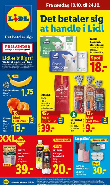 Brochurer Lidl - Lidl gyldig fra 18.10. til 24.10. - side 1