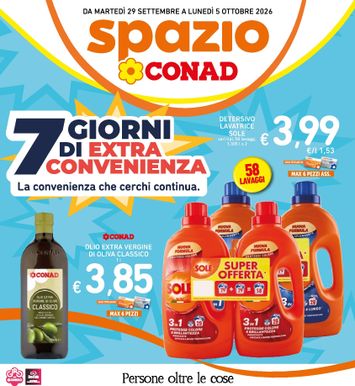 Volantino Spazio Conad - Spazio Conad - 7 giorni di extra convenienza - Roma valido dal 29/09 al 05/10 - pagina 1