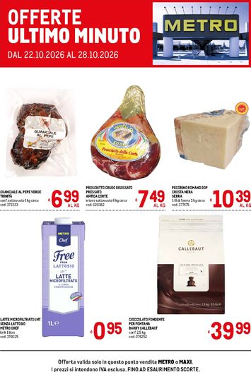 Volantino METRO - Metro - Offerte ultimo minuto valido dal 22/10 al 28/10 - pagina 1