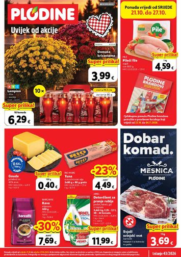 Katalog Plodine - Plodine vrijedi od 21.10. do 27.10. - stranica 1