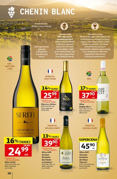 Leták Auchan Poľsko - Hipermarket Auchan Poľsko - Katalog Wino od 05.10. do 31.10. - strana 16